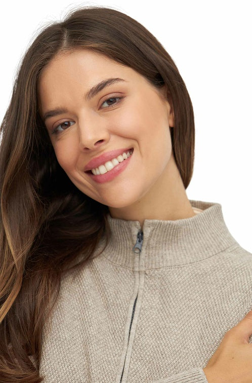 Strickjacke ALAYA mit Zipper mit Bio Baumwolle von Apu Kuntur