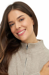Strickjacke ALAYA mit Zipper mit Bio Baumwolle von Apu Kuntur