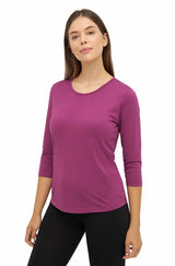 T-Shirt mit 3/4 Arm aus 100% Bio-Pima-Baumwolle von Apu Kuntur