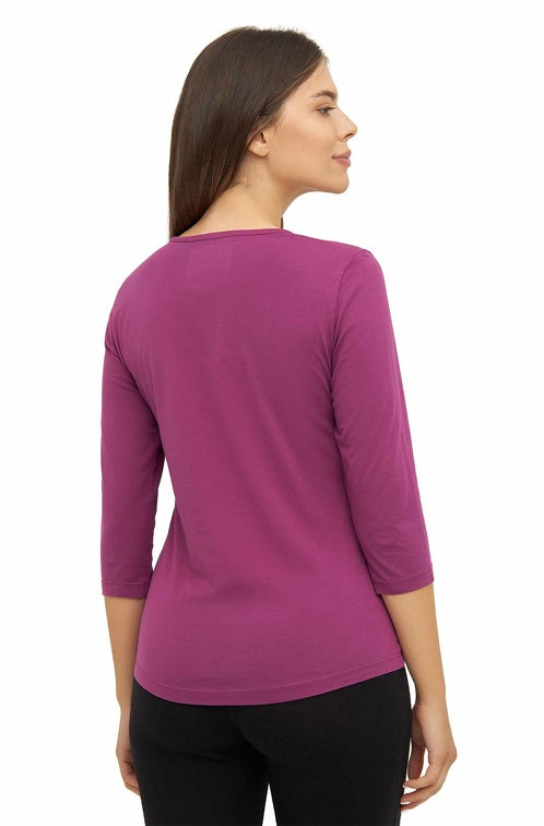 T-Shirt mit 3/4 Arm aus 100% Bio-Pima-Baumwolle von Apu Kuntur