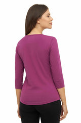T-Shirt mit 3/4 Arm aus 100% Bio-Pima-Baumwolle von Apu Kuntur