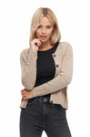 Cardigan Feinstrick ALINA mit Bio Baumwolle beige von Apu Kuntur