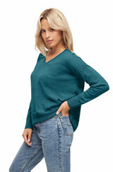 Pullover AMBRA aus 70% Bio-Baumwolle und 30% Alpaka blau von Apu Kuntur