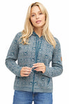 Strickjacke HUASCARAN aus 100% Alpaka türkis von Apu Kuntur