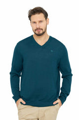 Pullover Feinstrick BASIC aus 100% Alpaka ocean von Apu Kuntur
