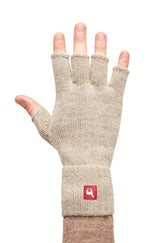 Handschuhe HALBFINGER aus 100% Alpaka sand von Apu Kuntur