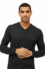 Pullover Feinstrick BASIC aus 100% Alpaka anthrazit von Apu Kuntur
