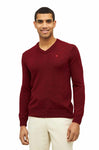 Pullover Feinstrick BASIC aus 100% Alpaka rot meliert von Apu Kuntur