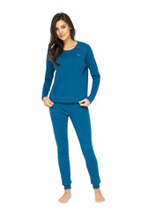 Alpaka Schlafanzug Pyjama Hose Damen DREAMLINE mit Bio Baumwolle von Apu Kuntur