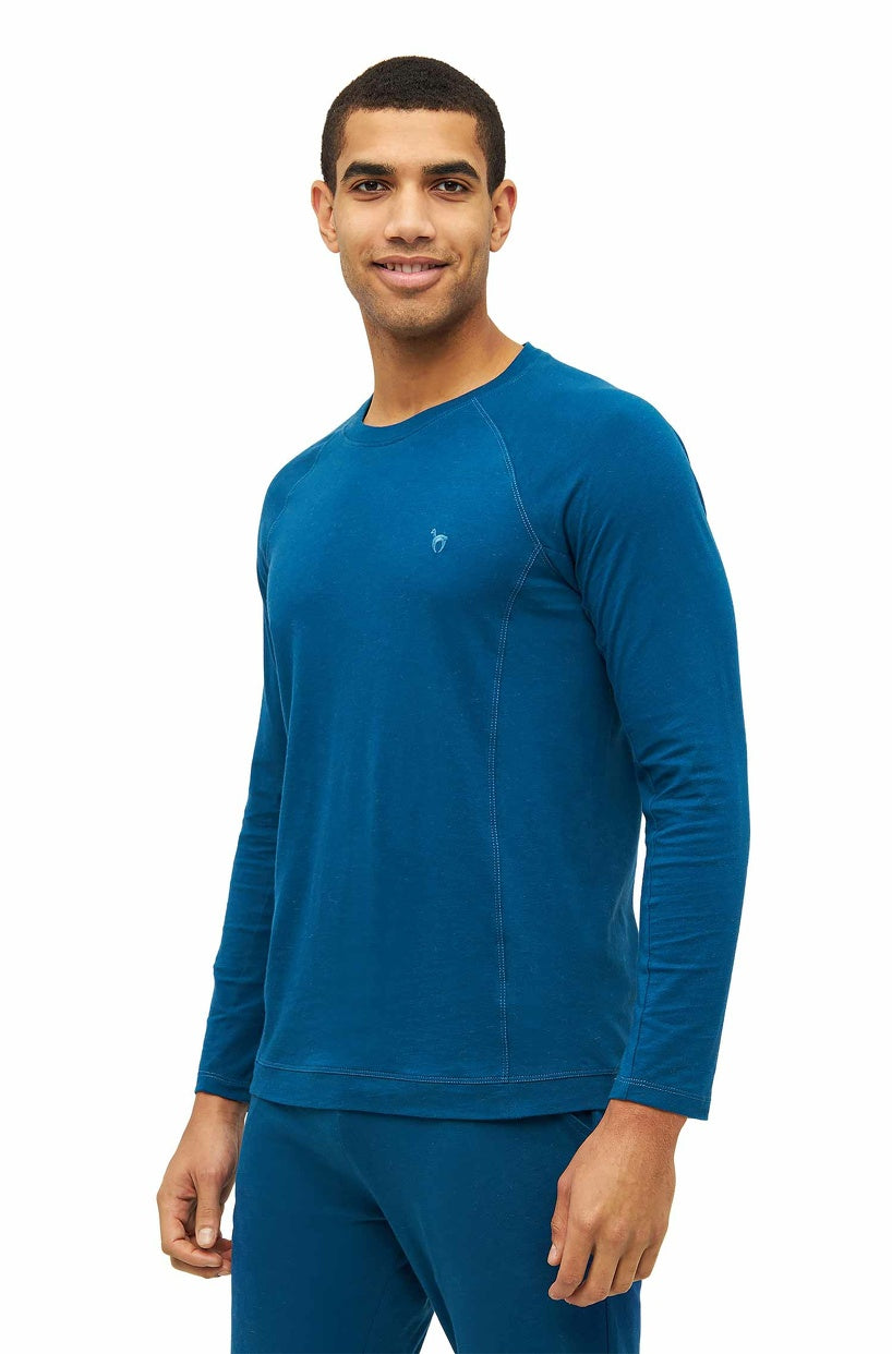 Alpaka Schlafanzug Pyjama Oberteil Herren DREAMLINE mit Bio Baumwolle von Apu Kuntur