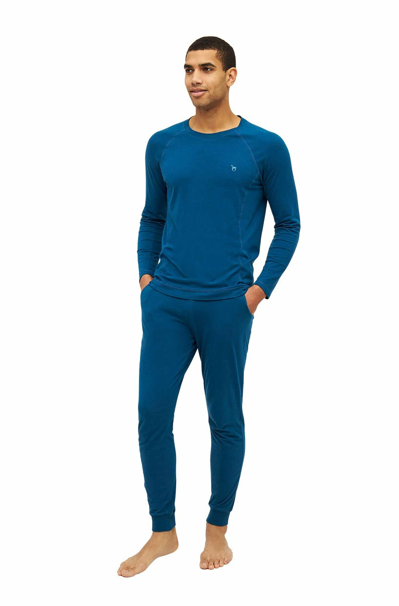 Alpaka Schlafanzug Pyjama Hose Herren DREAMLINE mit Bio Baumwolle von Apu Kuntur