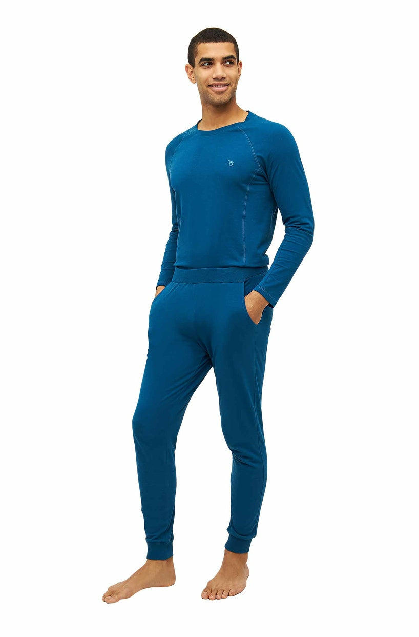 Alpaka Schlafanzug Pyjama Hose Herren DREAMLINE mit Bio Baumwolle von Apu Kuntur