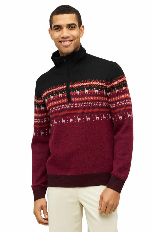 Herren Troyer CANDELA aus 100% Baby Alpaka candela von Apu Kuntur