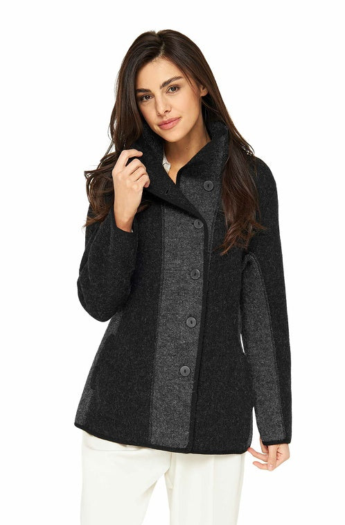 Alpaka Jacke GORKY mit 50% Alpaka anthrazit von Apu Kuntur