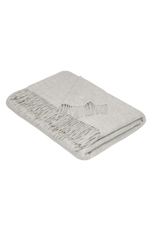 Tagesdecke UNI aus 100% Alpaka - 5 Farben silbergrau 180x135 cm von Apu Kuntur