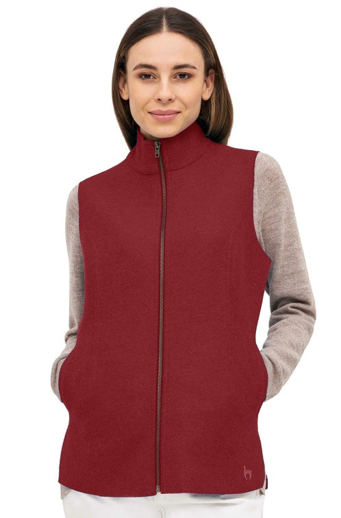 Walk-Weste AVELINA aus 60% Alpaka rot von Apu Kuntur