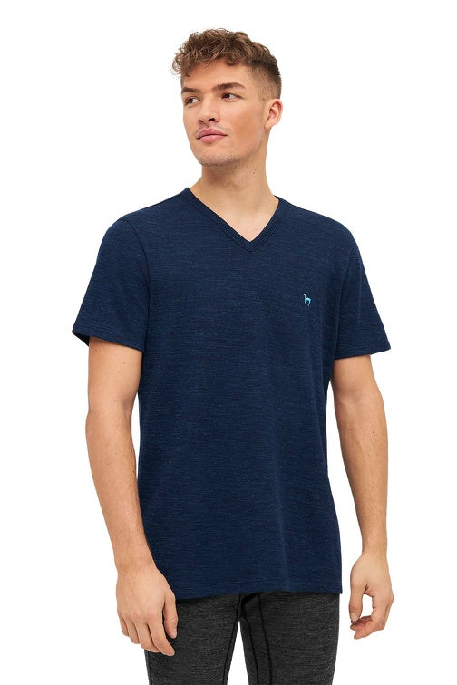 Uni-Shirt Herren ANDEN ACTIVE mit 60% Premium Alpaka navy von Apu Kuntur