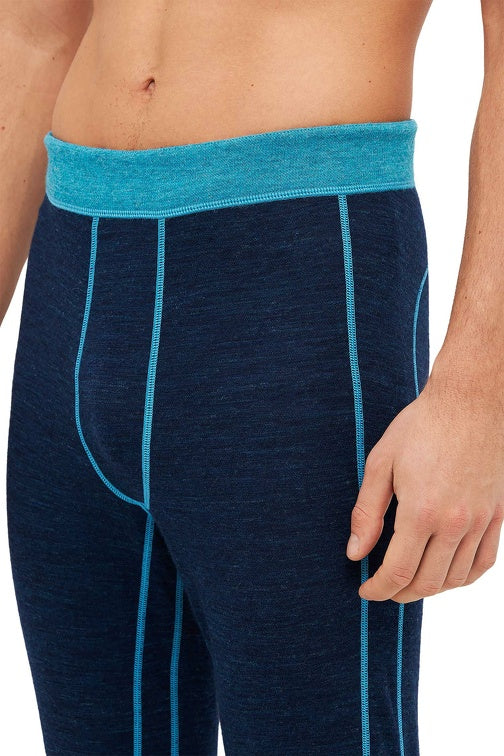 3/4 Thermo-Hose Herren ANDEN ACTIVE mit 60% Premium Alpaka navy-türkis von Apu Kuntur