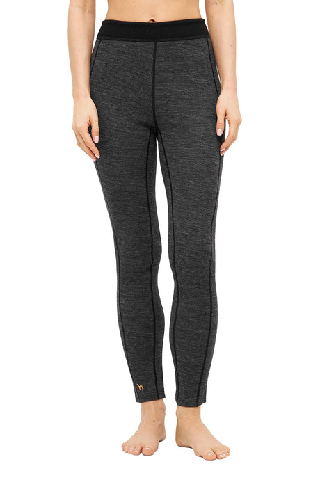 Lange Thermo-Hose Damen ANDEN ACTIVE mit 60% Premium Alpaka anthrazit von Apu Kuntur