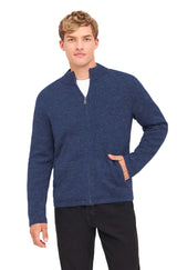 Strickjacke Outdoor Herren BEAU aus 100% Alpaka jeansblau von Apu Kuntur