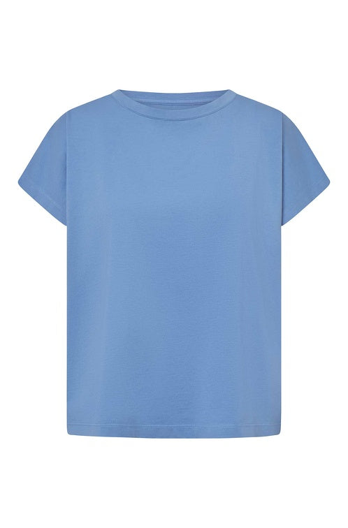 T-Shirt BOXY aus Bio-Pima-Baumwolle pazifikblau von Apu Kuntur