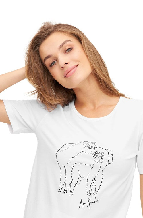 T-Shirt ALPACA LOVE mit Alpaka Print von Apu Kuntur