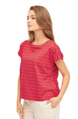 Boxy T-Shirt PAPERFLOWER aus Bio-Pima-Baumwolle von Apu Kuntur