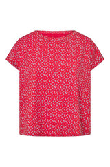 Boxy T-Shirt PAPERFLOWER aus Bio-Pima-Baumwolle red von Apu Kuntur