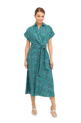 Kleid FLORAL ETHNO in Wickeloptik aus Bio-Pima-Baumwolle von Apu Kuntur