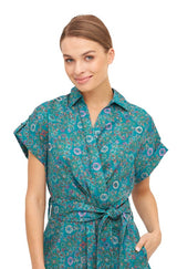Kleid FLORAL ETHNO in Wickeloptik aus Bio-Pima-Baumwolle von Apu Kuntur