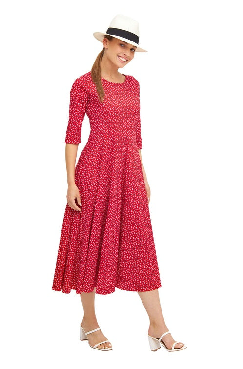 Langes Kleid PAPERFLOWER aus Bio-Pima-Baumwolle von Apu Kuntur