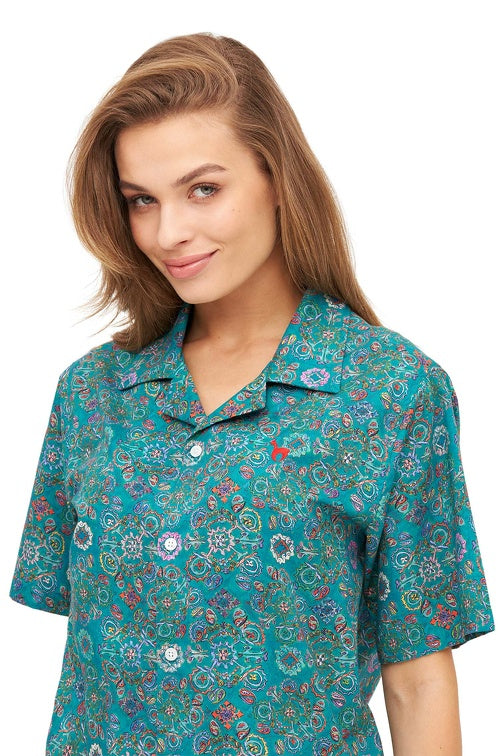 Hemd FLORAL ETHNO aus Bio-Pima-Baumwolle von Apu Kuntur