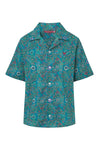 Hemd FLORAL ETHNO aus Bio-Pima-Baumwolle turquoise von Apu Kuntur