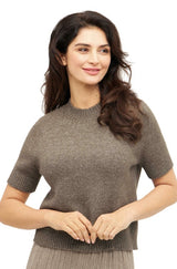 Kurzarm-Pullover PACA aus 87% Alpaka und 13% Merino von Apu Kuntur