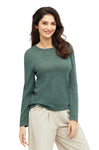 Damen Pullover APUSENTIAL aus 100% Alpaka grüngrau melange von Apu Kuntur