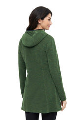 Alpaka Kapuzenmantel APU FLEECE mit Alpaka, Merino & Bio-Baumwolle