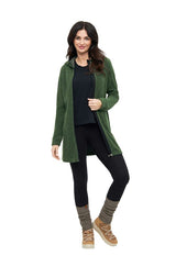 Alpaka Kapuzenmantel APU FLEECE mit Alpaka, Merino & Bio-Baumwolle