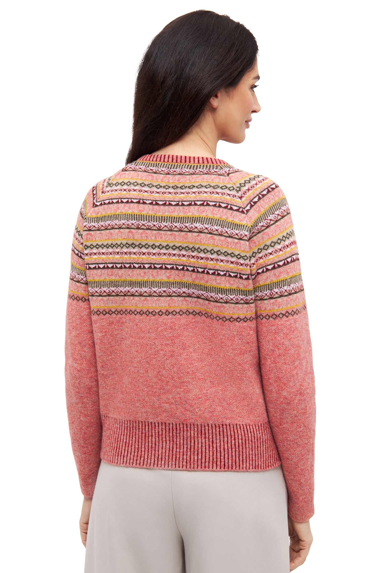 Strickjacke COLORES ANDEN mit 92% Alpaka - altrosa von Apu Kuntur