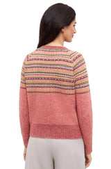 Strickjacke COLORES ANDEN mit 92% Alpaka - altrosa von Apu Kuntur