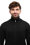 Strickjacke RONALDO XXXL aus 100% Baby Alpaka schwarz XXXL von Apu Kuntur