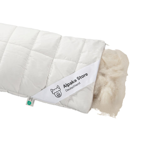 Flaches Alpaka Kopfkissen (100% Alpakawolle) 40x80 cm von Alpaka Store Deutschland