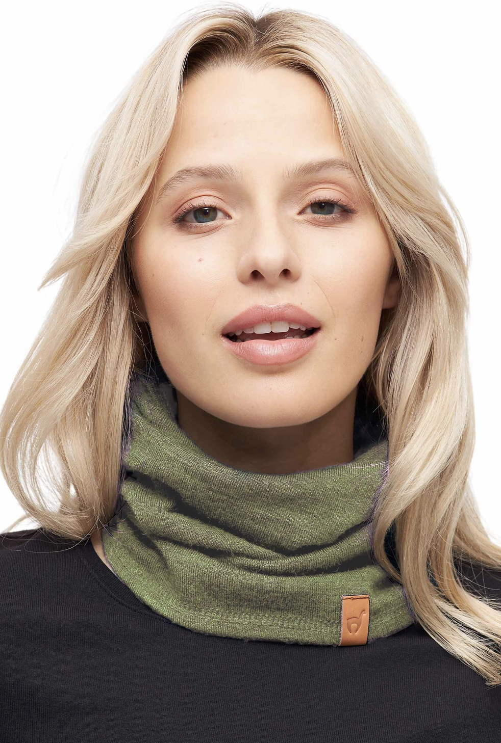 Loop-Schal ROYAL ALPACA SPORT mit 63% Royal Alpaka khaki one-size von Apu Kuntur