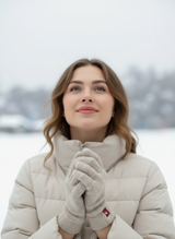 Gevoerde vingerhandschoenen UNI van 100% alpaca