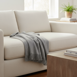 Coperta accogliente sostenibile KAMINFEUER con 40% alpaca e 45% lana vergine