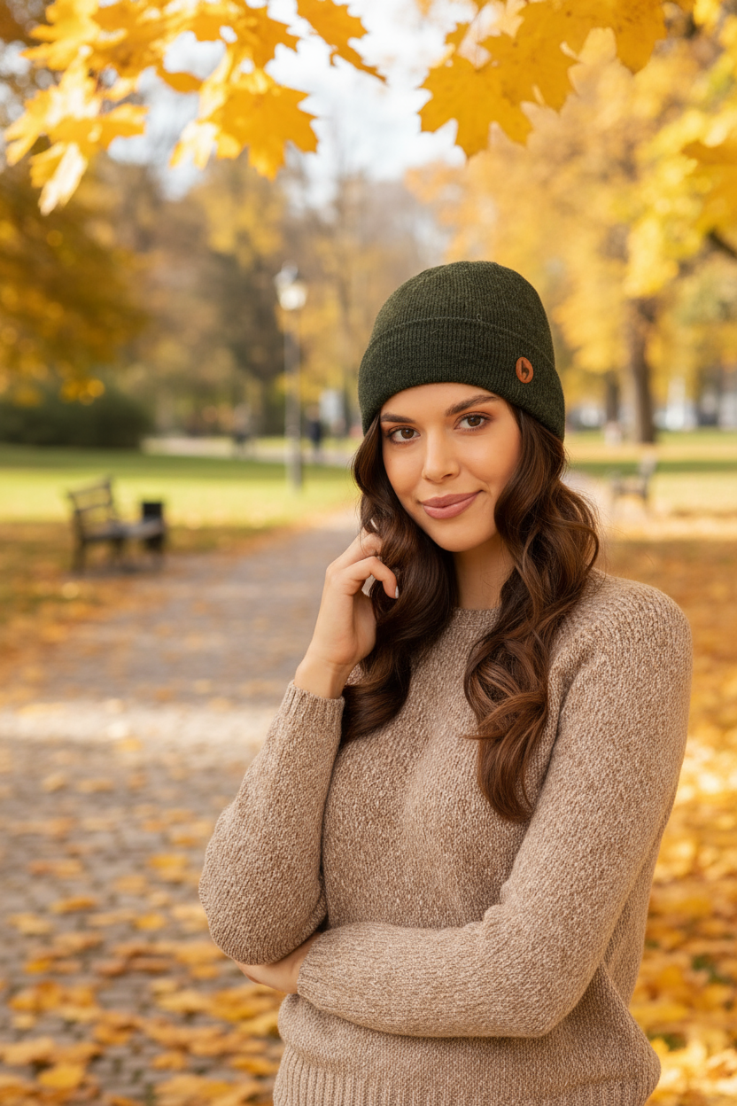 Cappello a maglia BARK in 100% alpaca