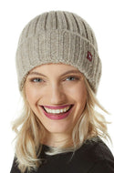 Mütze BIANCA mit 70% Alpaka und 23% Merino sand one-size von Apu Kuntur