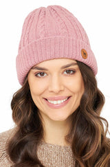 Mütze SUAVE aus 100% Alpaka rosa one-size von Apu Kuntur