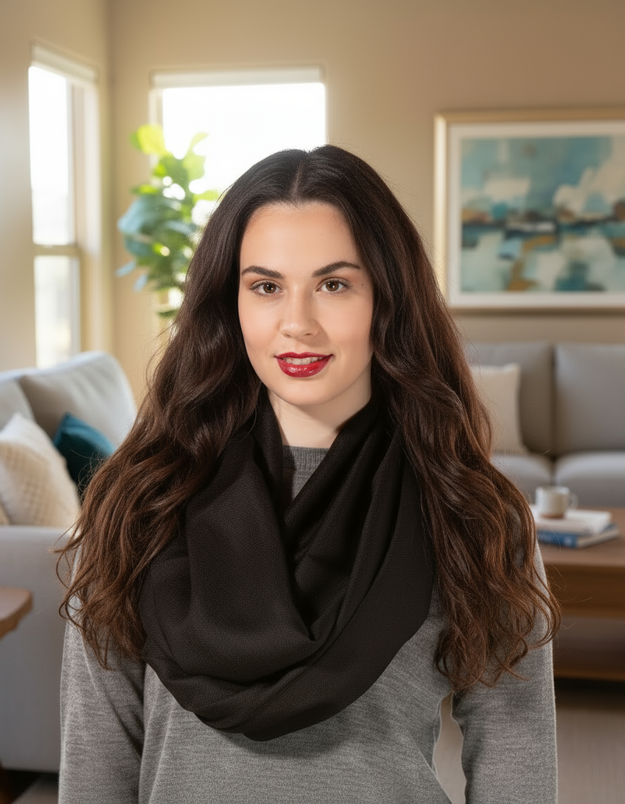 Scarf solid color made from 100% alpaca - available in 12 colors