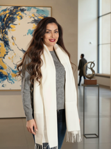 Scarf solid color made from 100% alpaca - available in 12 colors