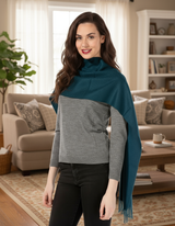 Scarf solid color made from 100% alpaca - available in 12 colors